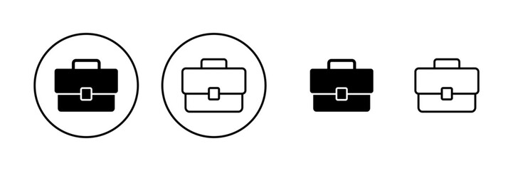 Briefcase icon vector. suitcase sign and symbol. luggage symbol.
