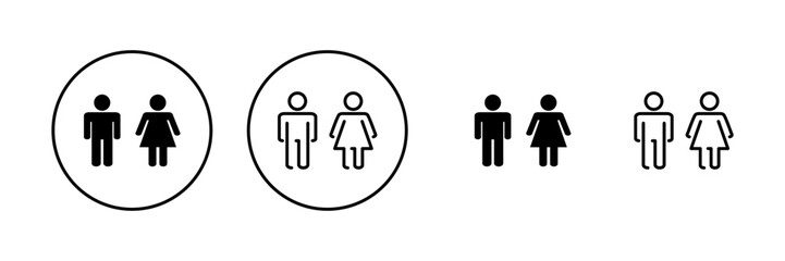 Man and woman icon vector. male and female sign and symbol. Girls and boys