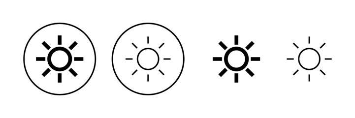 Sun icon vector. Brightness sign and symbol