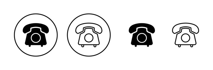 Telephone icon vector. phone sign and symbol