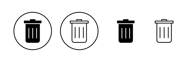Trash icon vector. trash can icon. delete sign and symbol.