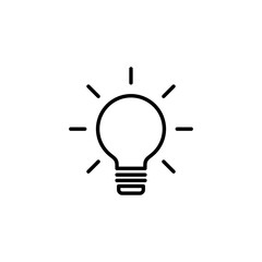 Lamp icon for web and mobile app. Light bulb sign and symbol. idea symbol.