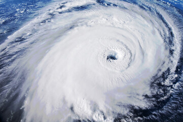 Fototapeta na wymiar Hurricane, typhoon from space. Elements of this image furnished by NASA