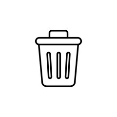 Trash icon for web and mobile app. trash can icon. delete sign and symbol.