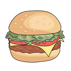 Burger illustration 