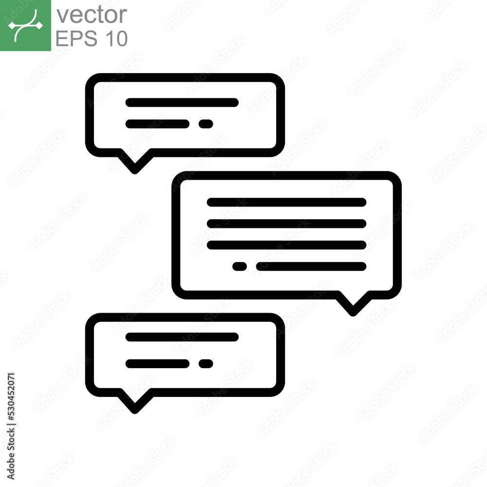 Aufkleber answer, chat, conversation, online, question icon. group chatting with bubble speech messages in app