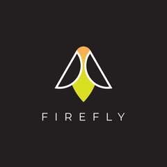 Firefly logo design illustration vector template