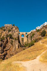 Viewpoint new bridge of Ronda province of Malaga, Andalucia