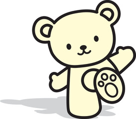 Cute bear for T-shirt and apparels graphic vector Print