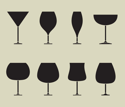 Wine glass  pab bar design vector illustration