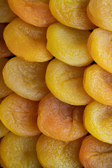 Dried apricots on the background. Dried fruits.
