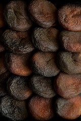Dried fruits on the background. Dried apricots