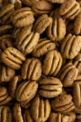 Pecan close-up. Background from Pecan.