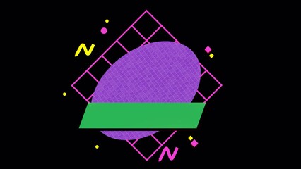 4k 2d abstract flat geometric shapes slideshow template