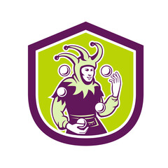 Jester Juggling Ball Shield Retro