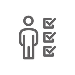 employee selection icon. Perfect for business website or user interface applications. Simple vector illustration.