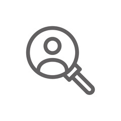 find an audience icon. Perfect for business website or user interface applications. Simple vector illustration.