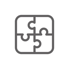 puzzle icon. Perfect for business website or user interface applications. Simple vector illustration.