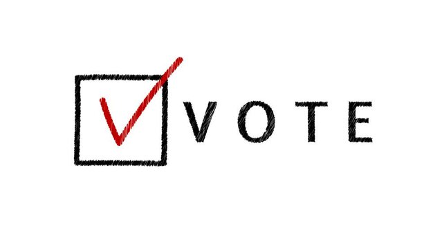 Voting icon with with a word Vote. Election sign, political election campaign concept. 