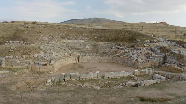 Pisidia Antiocheia ancient city in Isparta. 4K Footage in Turkey