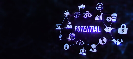 Internet, business, Technology and network concept. Coach motivate to personal development. Personal and career growth. Potential and motivation concepts. 3d illustration.