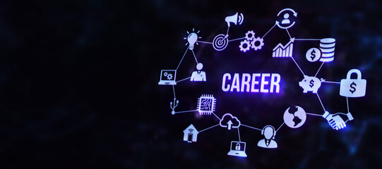 Internet, business, Technology and network concept.Coach motivate to career growth. Personal development, personal and career growth. Potential concepts. 3d illustration.