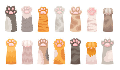 Set of cute cat paws © 100% HAND-CRAFTED 