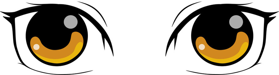 Colorful eyes collection isolated , modern design, Transparent Background cartoon woman eyes and eyebrows with lashes. Can used for T-shirt print, poster and cards. cartoon anime eyes.