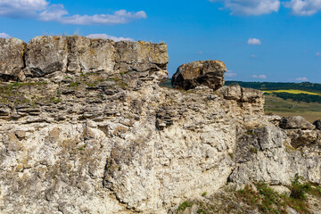 Wild rocky and mountainous nature of Eastern Europe. Landscape background