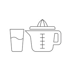 Juicer icon. design of juicer and machine symbol. isolated on white background. vector illustration