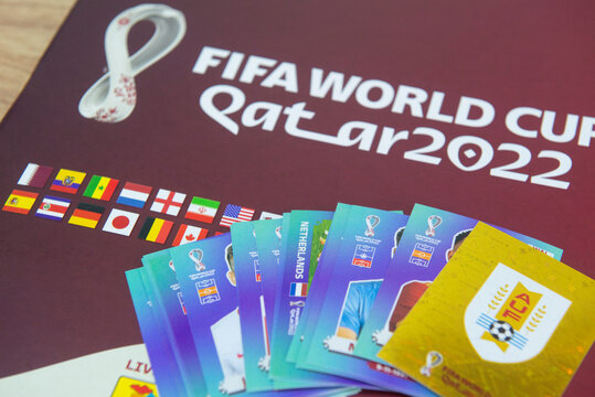 Close Up Of Panini Album Fifa World Cup 2022 - Qatar