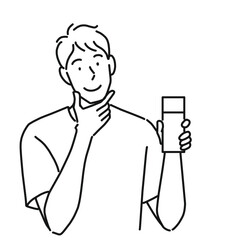 この化粧品に満足している男性