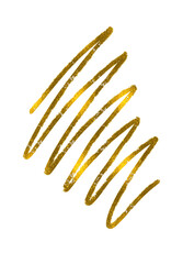 Gold glitter brush stroke