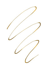 Gold glitter brush stroke