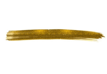 Gold glitter brush stroke