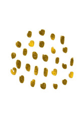 Gold glitter brush stroke