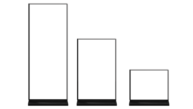 corridor interior with empty banner on wall. Advertisement concept. Mock up