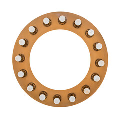 Round shape of the red shining marquee