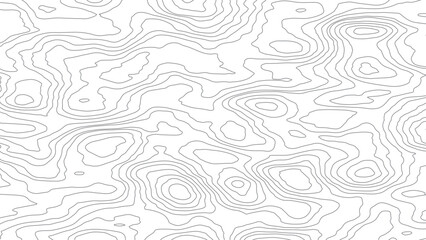 Grey outline topographic contour map abstract tech graphic design. Geometric background. Vector illustration