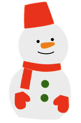 かわいい雪だるまのイラスト・クリスマス素材