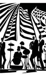 Jazz festival jazz music poster vector illustration - 530466635