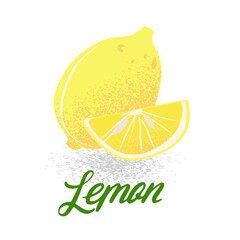 Lemon, organic vegetables, vegetarianism, vitamins in the garden vector illustration, vector particles