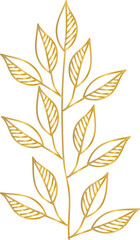 Golden Flower Leaf