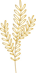 Golden Flower Leaf