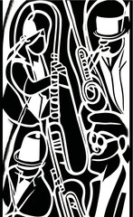 Jazz festival jazz music poster vector illustration - 530467650