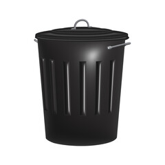 Trash can in the transparent background image.