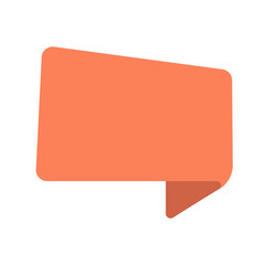 Blank speech bubble pastel color