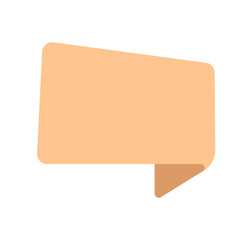 Blank speech bubble pastel color