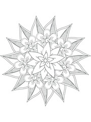 Forest flowers and leaves. Vector coloring book for adults and children. Hand-drawn illustration. Floral ornament is good for web, print, and stencil
Flowers Coloring Page 