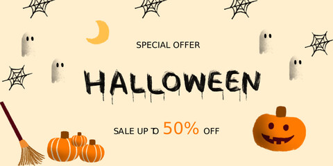 Halloween sale banner